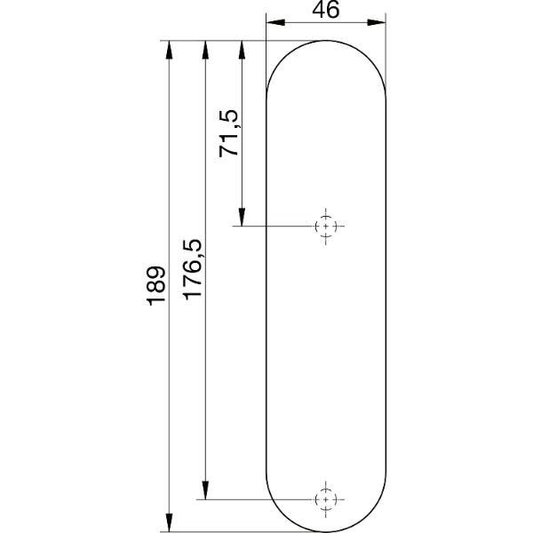 Grundmann Blindschild rund GEOS (PZ 88/92), Edelstahl satiniert