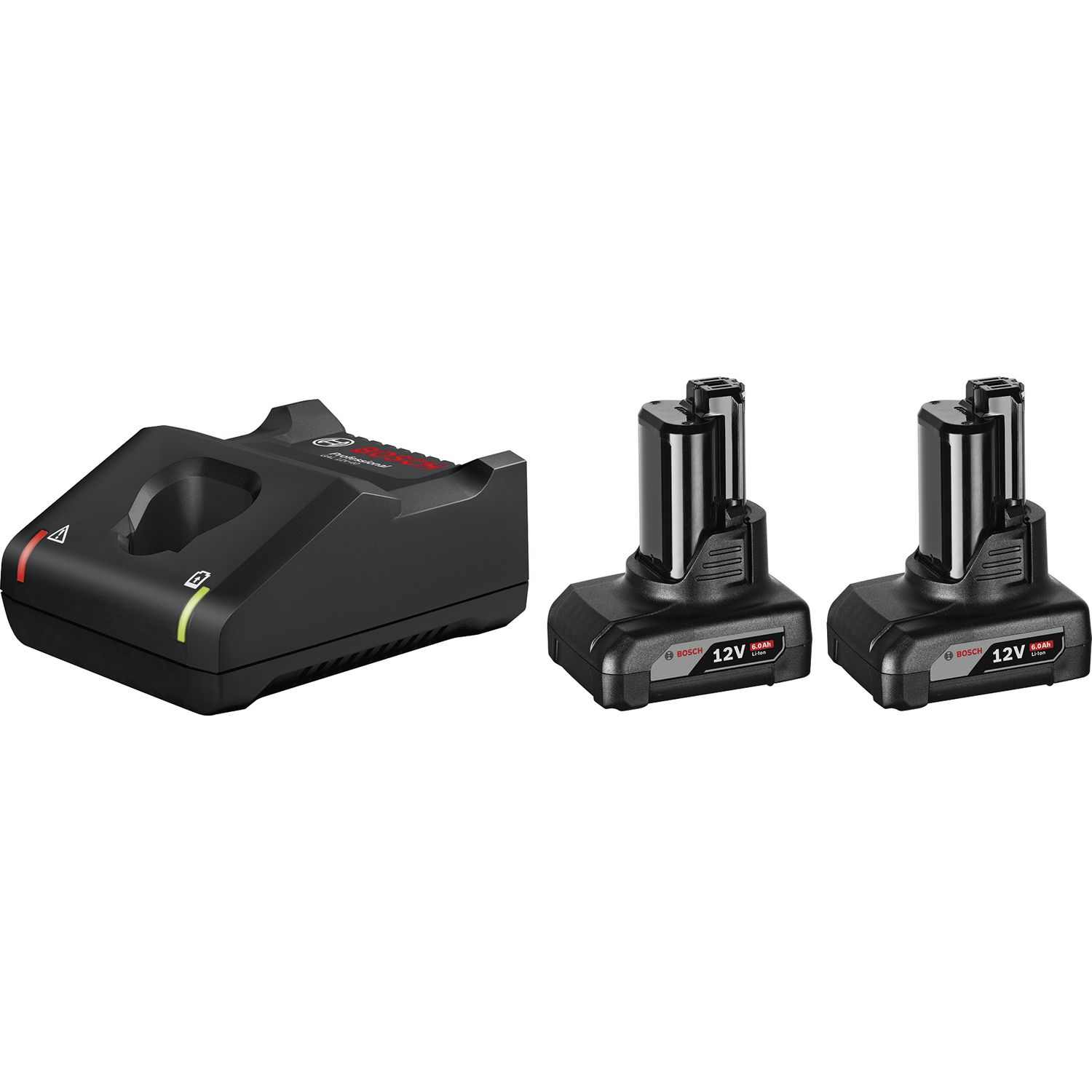 Bosch Akku-Starterkit 12 Volt / 2 Stück 6,0 Ah Akkus und Ladegerät GAL12V-40