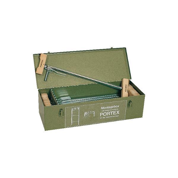 Portex-Montagebox komplett Inhalt 9 Türfutterspreizen