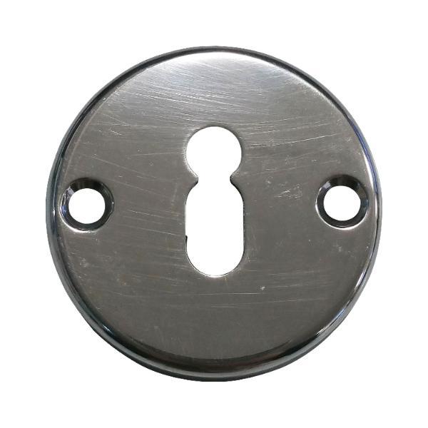 Grundmann Schlüsselrosette BB WGAB6 aufschraubbar, ohne Hangerl, ø 51 mm,Aluminium poliert