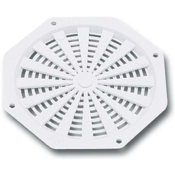 ninka Lüftungsrosette achteckig 63 mm Kunststoff Weiß