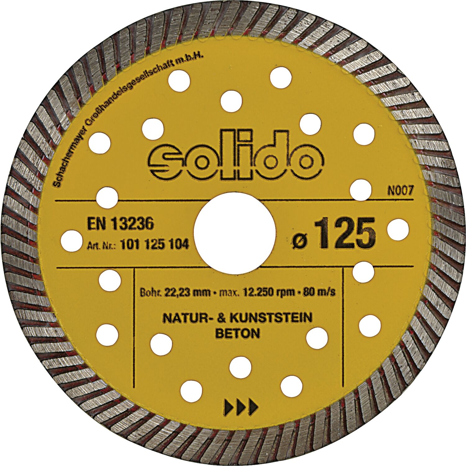 solido Diamant Trennscheibe 125 x 2.2 mm Beton Stein Baustellenmaterial