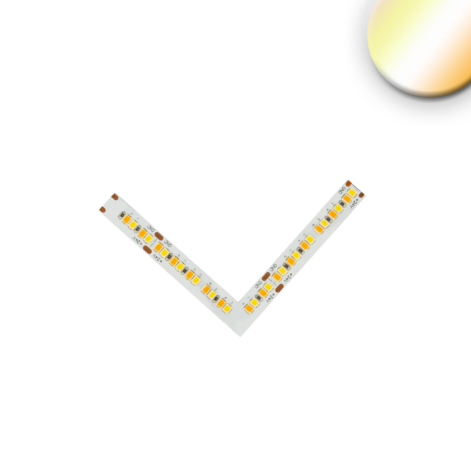 ISOLED Eckverbindung leuchtend 1,5W für CRI919/940 MiniAMP CCT Flexband 2 polig 24V DC 7W+7W IP20
