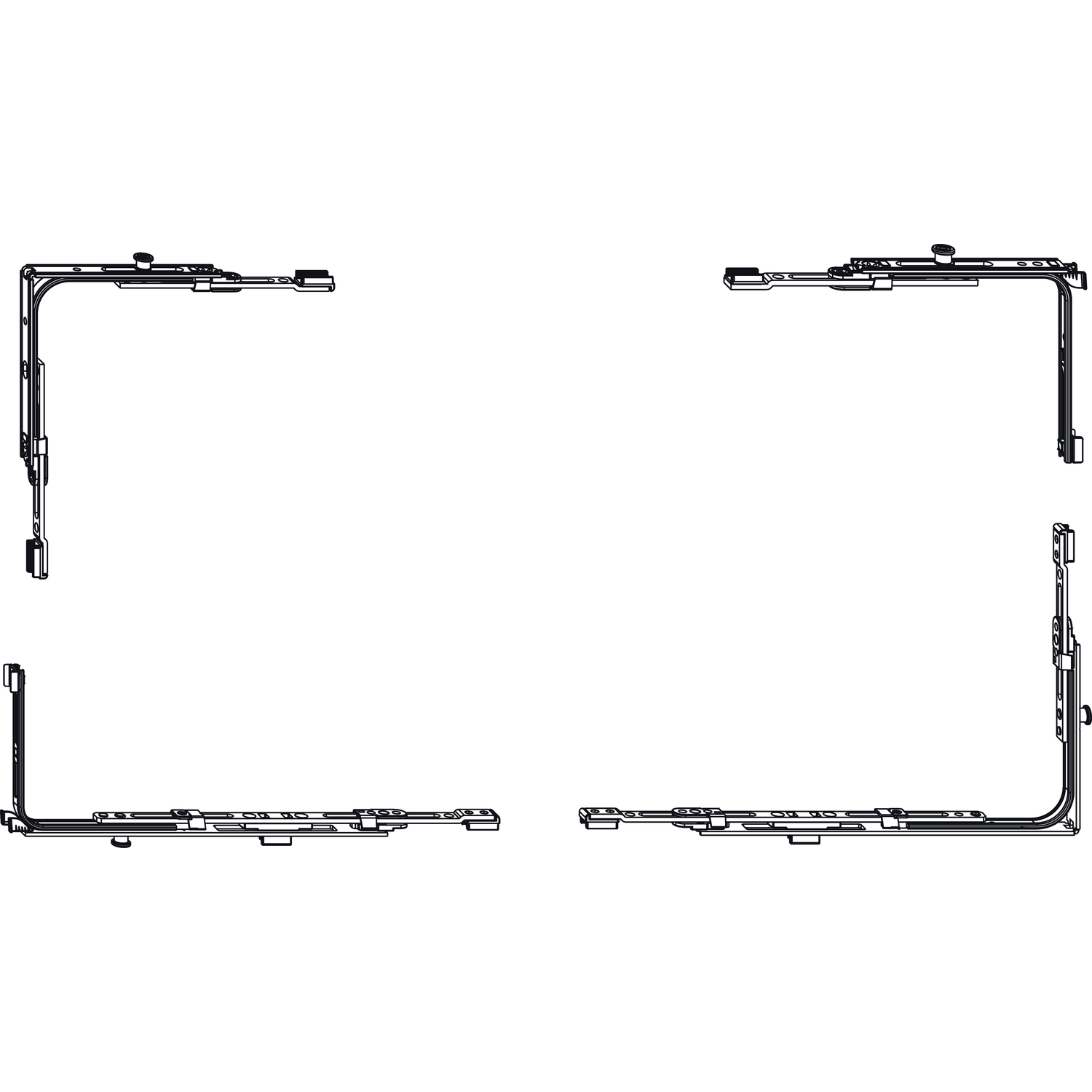 Maco #102172 SKB-SE Grundkarton Eckumlenkung Multi-Matic, rechts, silber (102172)
