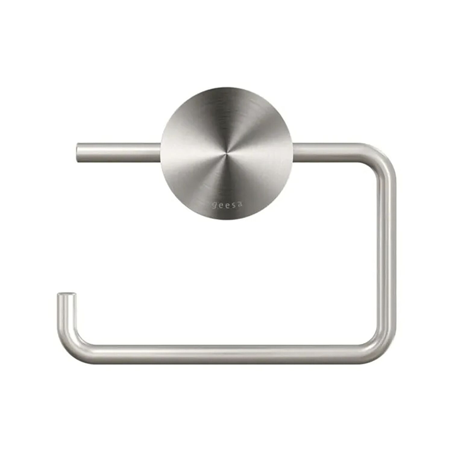 GEESA WC-Papierhalter Opal ohne Abdeckung, Metallfinish Edelstahl gebürstet