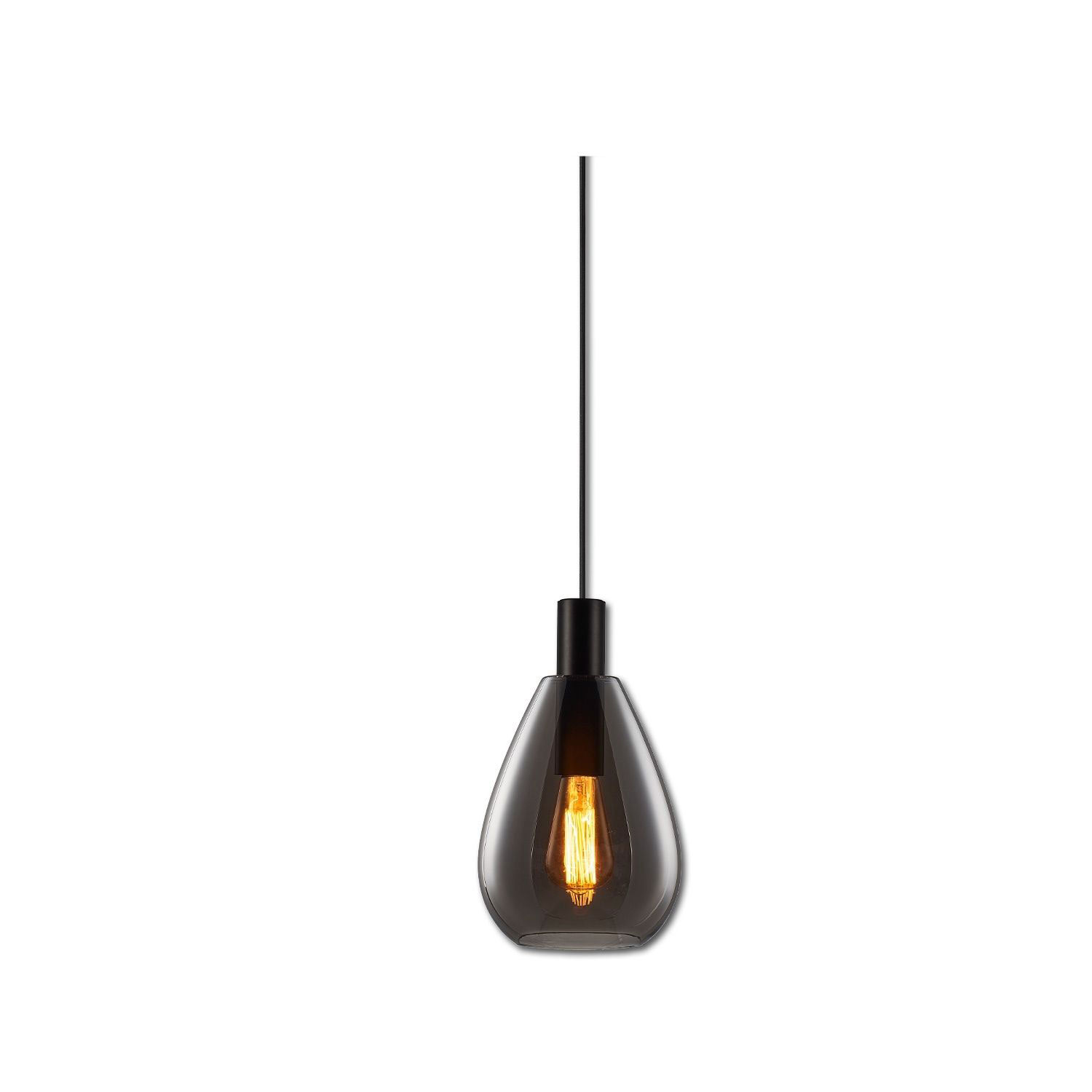 ISOLED Pendelleuchte Smoky Glas E27 50-300cm exkl. Leuchtmittel exkl. Baldachin