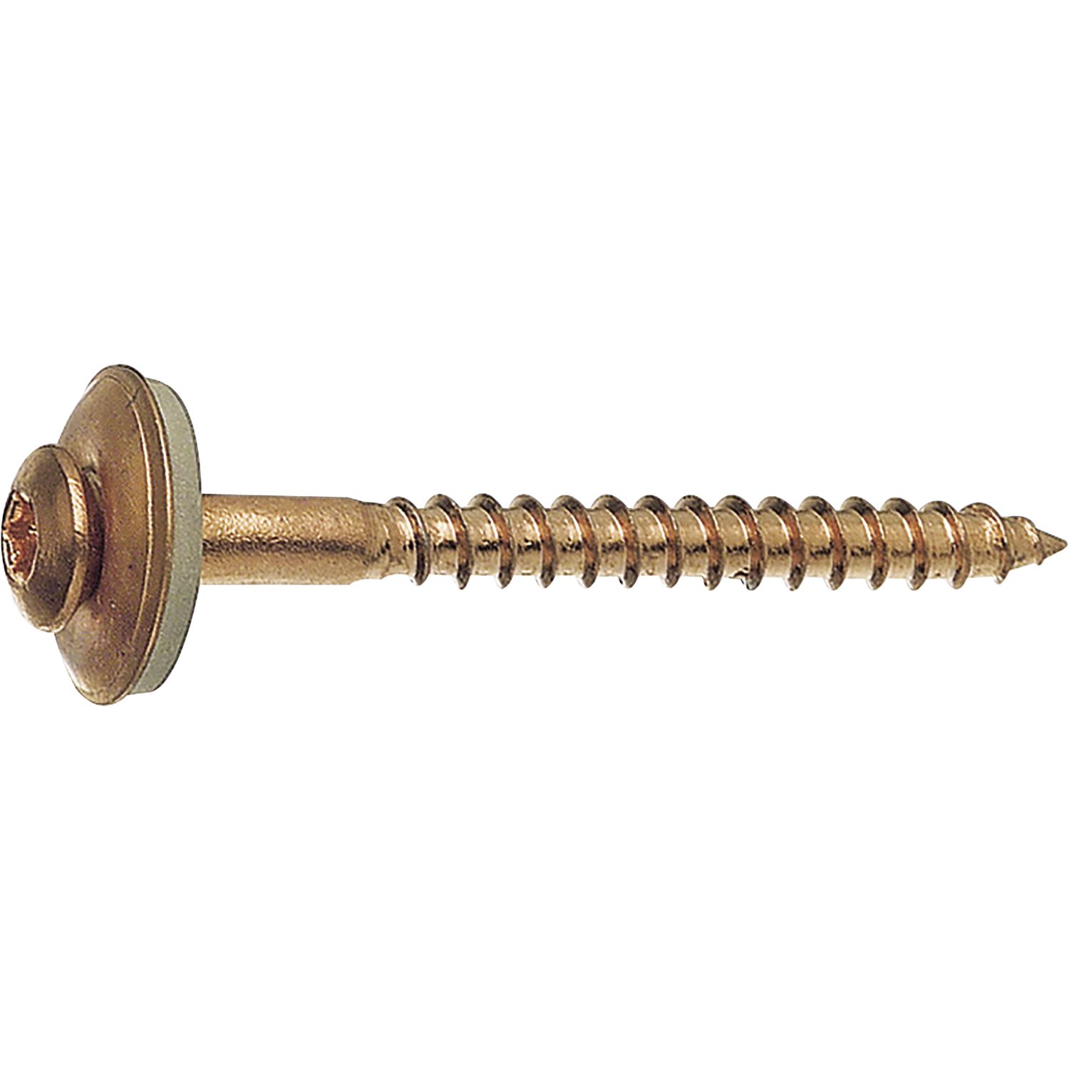 Spenglerschraube 4.5x 45 TX20 Edelstahl A2 verkupfert mit Dichtscheibe ø 15mm (200 Stück)
