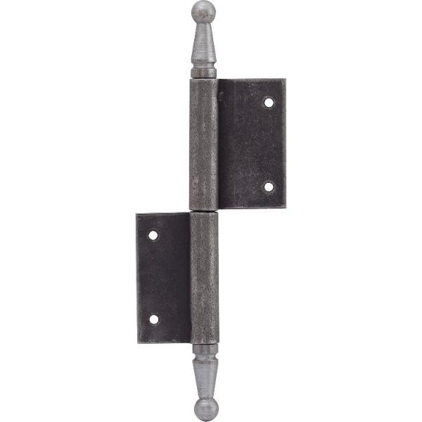 Türnussband mit Zierkopf, links, 160 x 250 mm, Stahl blank