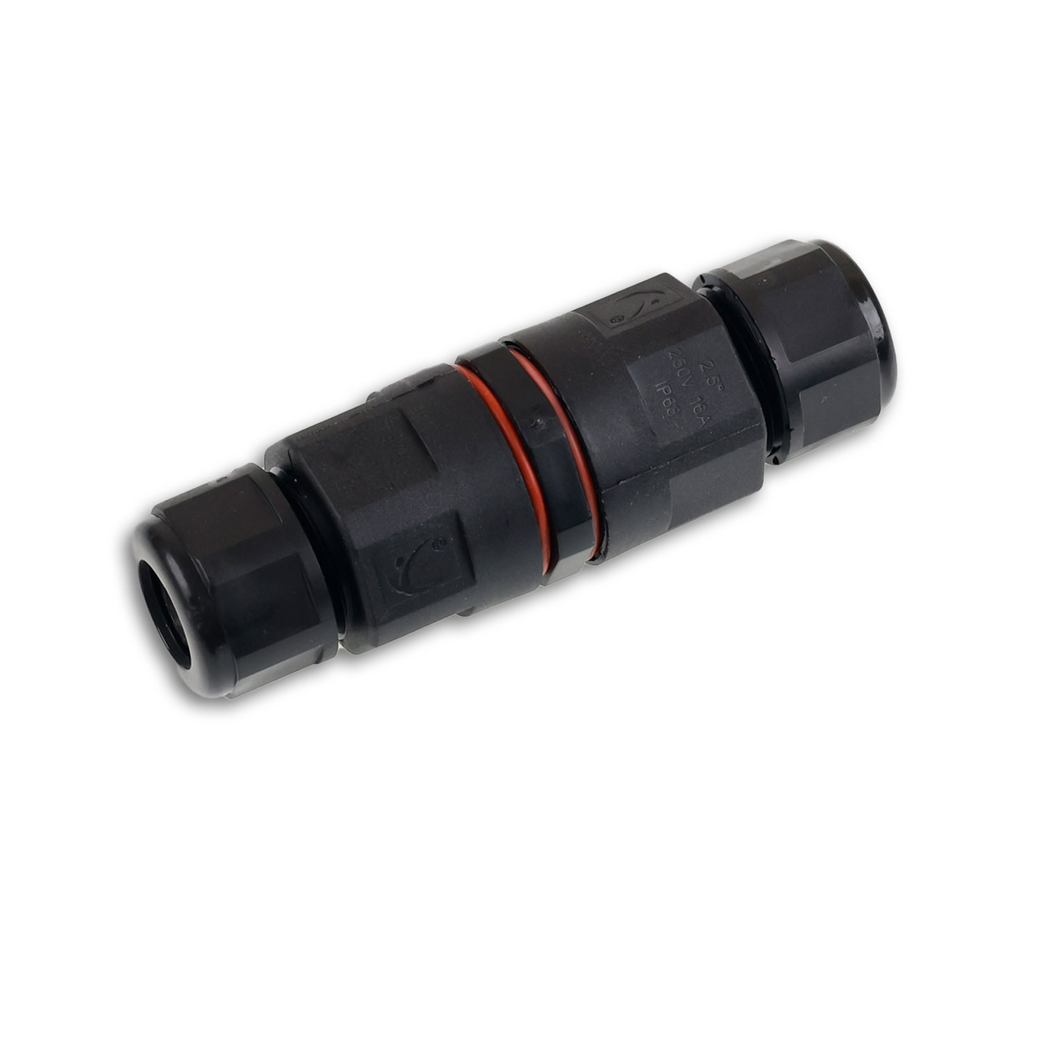 ISOLED Kabelverbinder IP68 5-polig 0.75-2.5mm² mit Federklemme max. 250V 16A Manteldm. 6,5-11mm