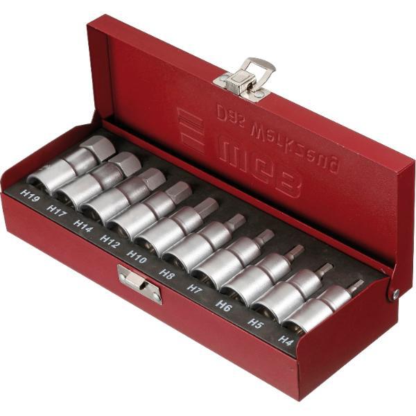 WGB Steckschlüssel-Satz DIN3120C No. 3950 1/2" vierkant f. Innensechskant 10-tlg