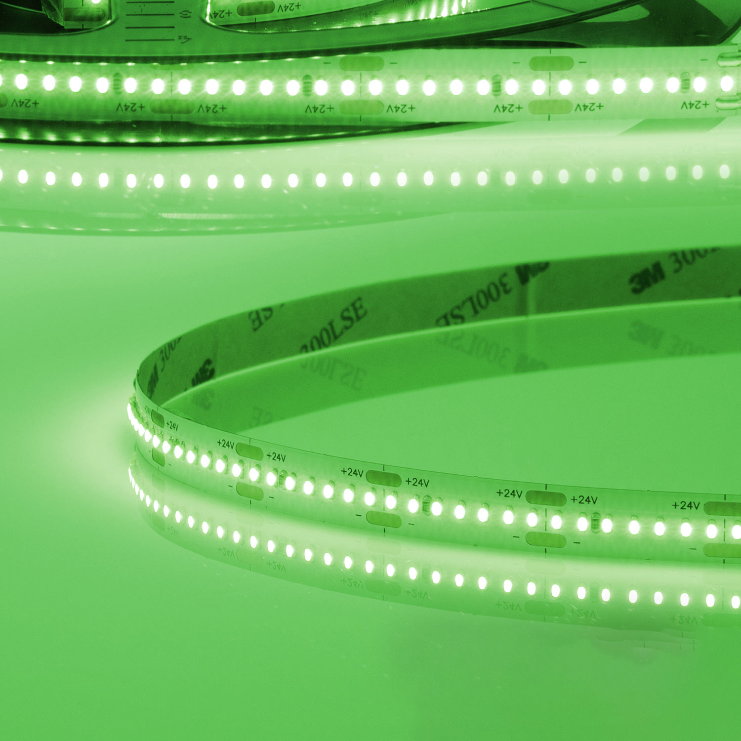 ISOLED LED CRI9G Linear10 Flexband 24V DC 15W IP20 grün 5m Rolle 280 LED/m