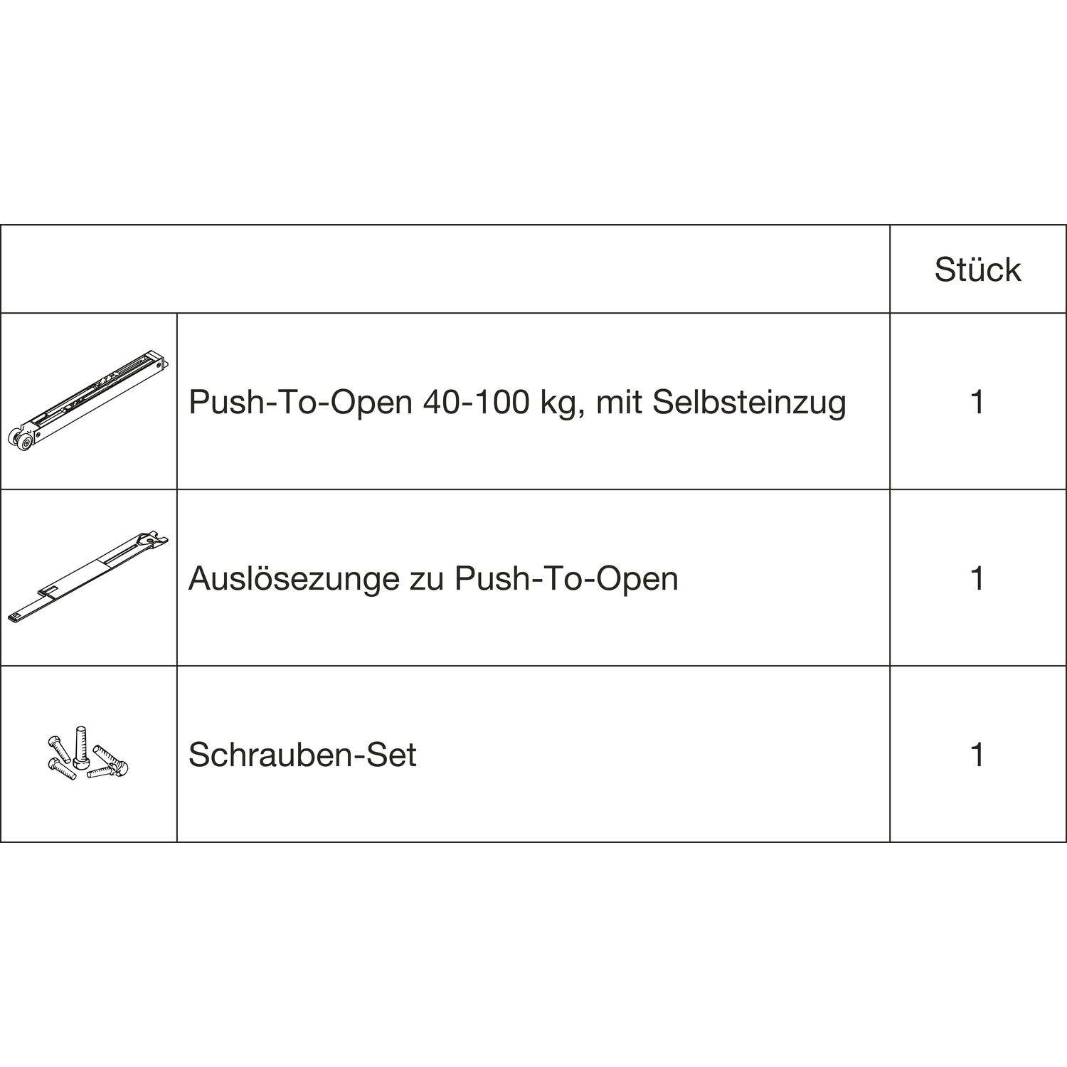 Hawa HAWA Porta 100/HMT-Pocket Acoustics Push-To-Open Dämpfung Selbsteinzug 100 kg