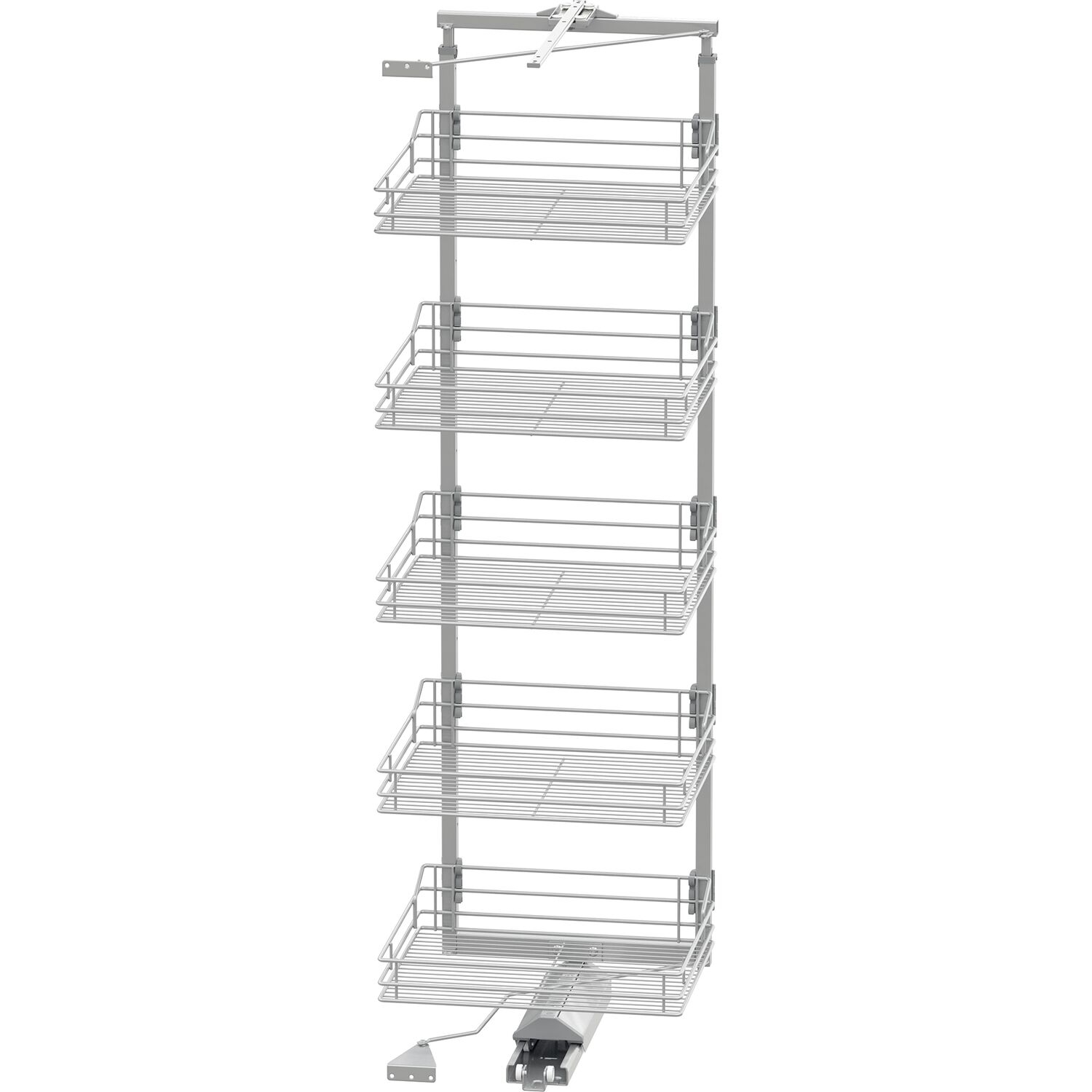 Vauth-Sagel VS TAL Gate Hochschrankauszug Set Classic 1700 - 1950 mm KB 600 mm Silber