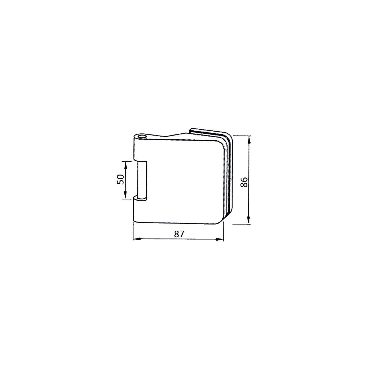 DORMA-Glas DORMA-Glas Türband Flügelteil Junior Office 11.360, 48,5 mm, silber eloxiert