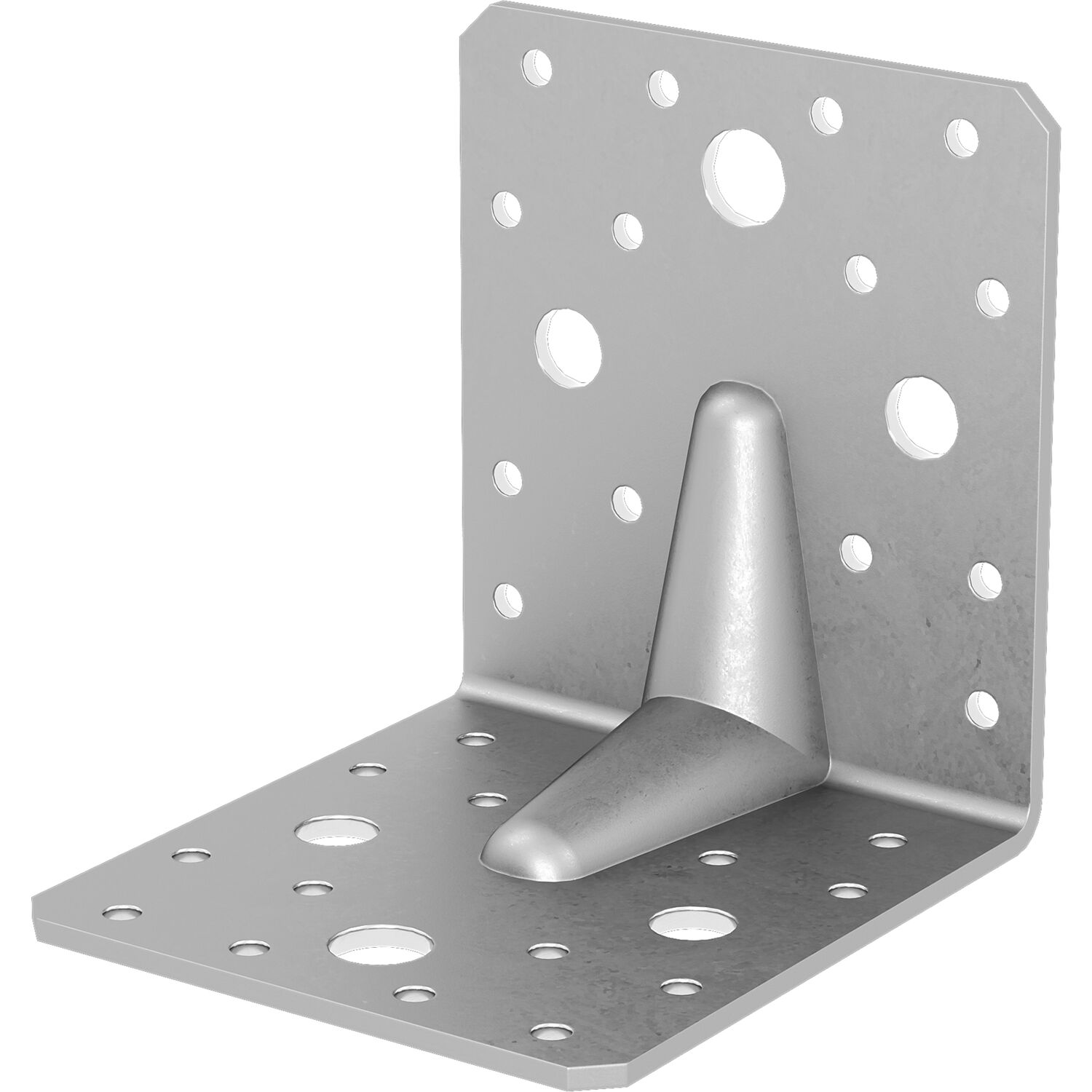 GH Winkelverbinder 90/100S mit Steg / 105x90x105x3 - Edelstahl A4