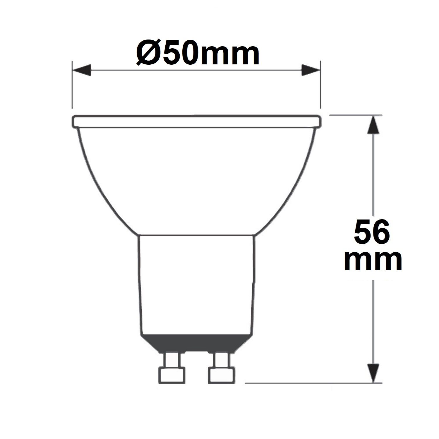 ISOLED GU10 LED Strahler 5W 45° prismatisch kaltweiß dimmbar CRI90
