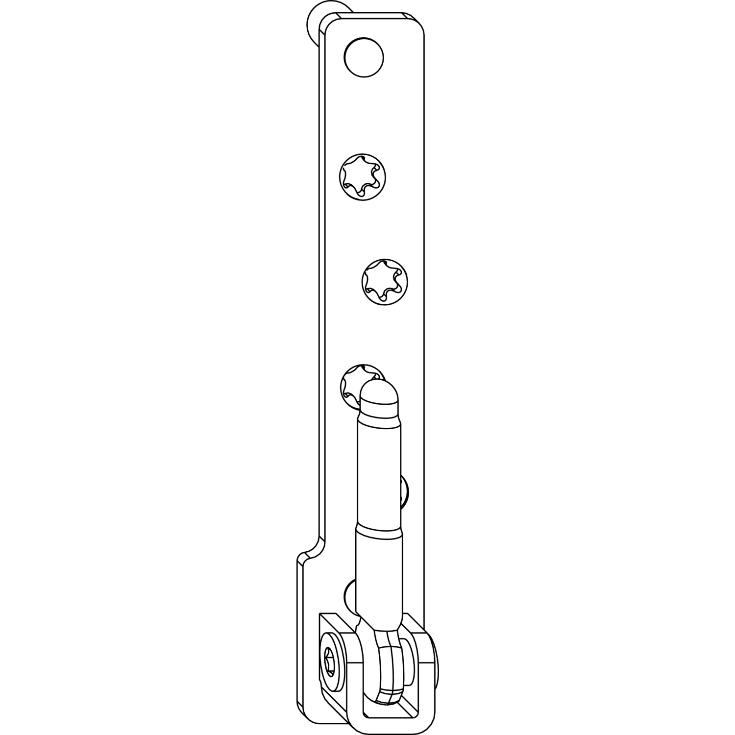 Maco #211870 MACO Ecklager MAMMUT 180 kg PVC, 12/20 mm, Tragezapfen 9 mm, silber, links
