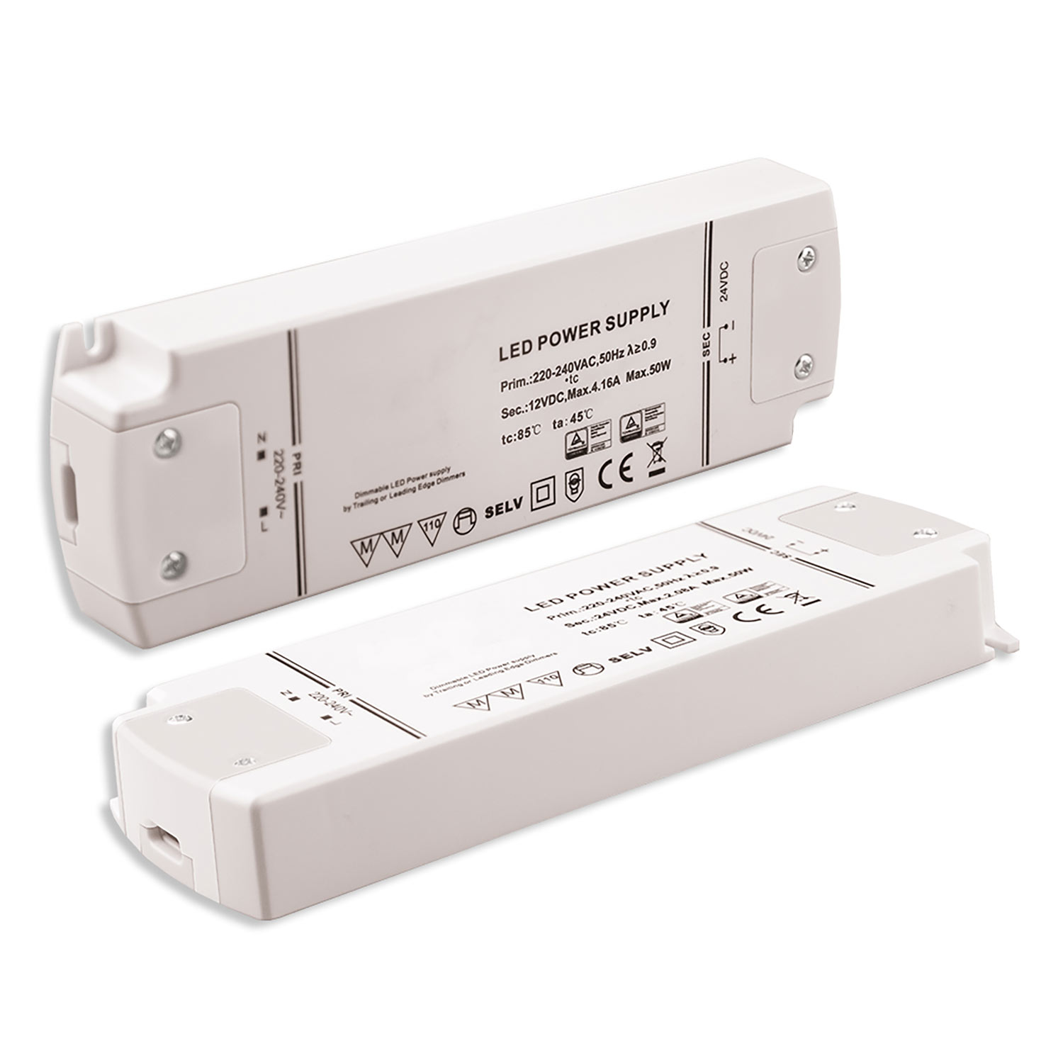 ISOLED LED Flexband-Trafo 12V/DC 0-50W dimmbar (Spannungssenke) SELV