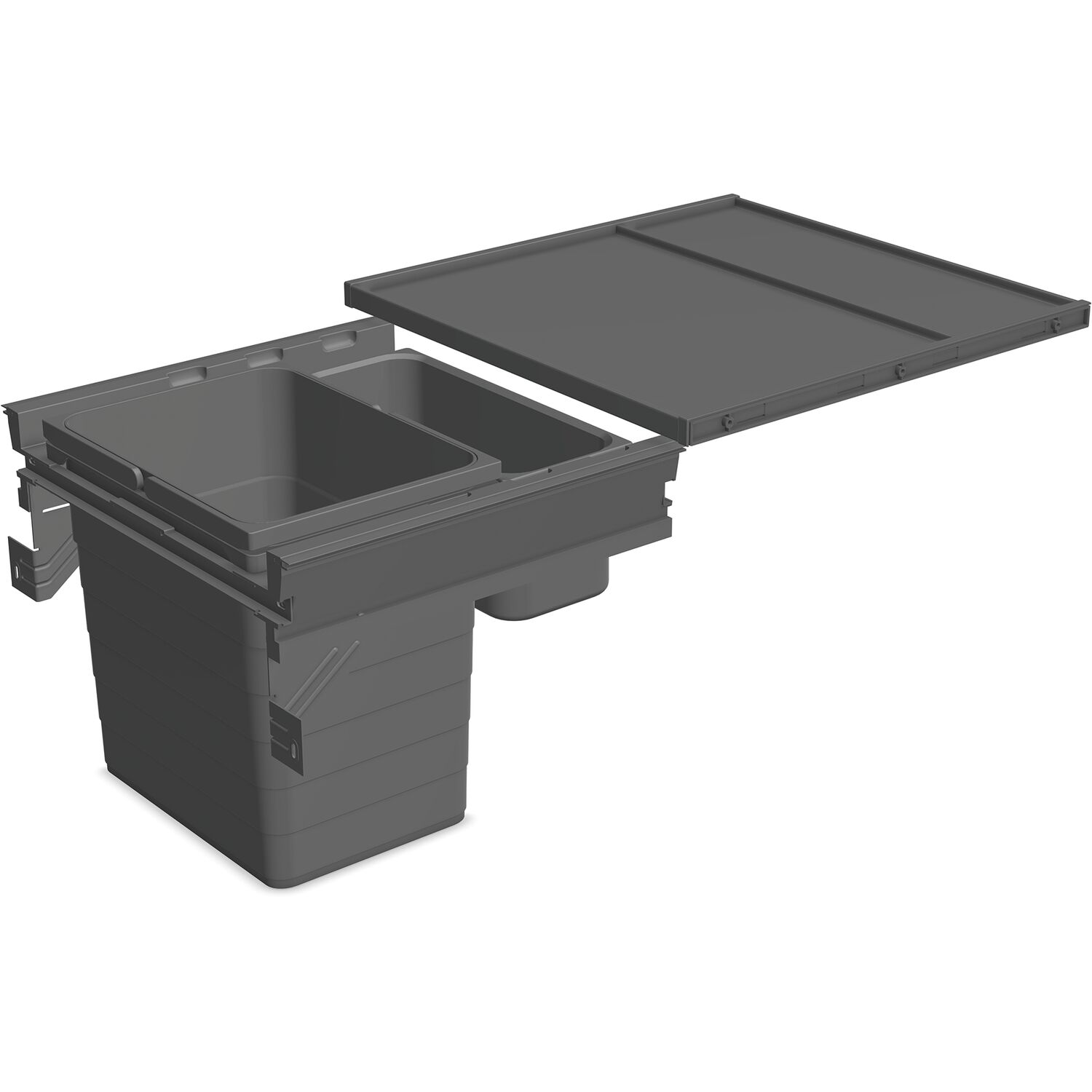 ninka Abfalltrennsystem Set eins2fünf Korpusbreite 500/NL 400mm Dunkelgrau