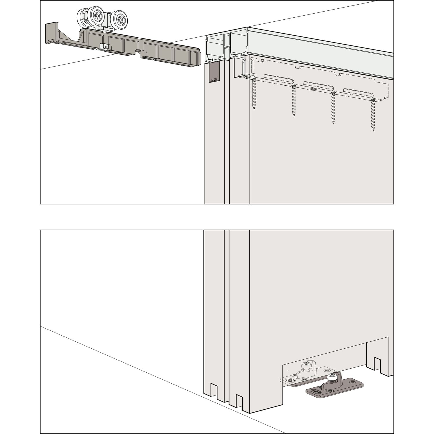 HAWA DIVIDO 100 HM Beschlägegarnitur 1200 x 2400 mm