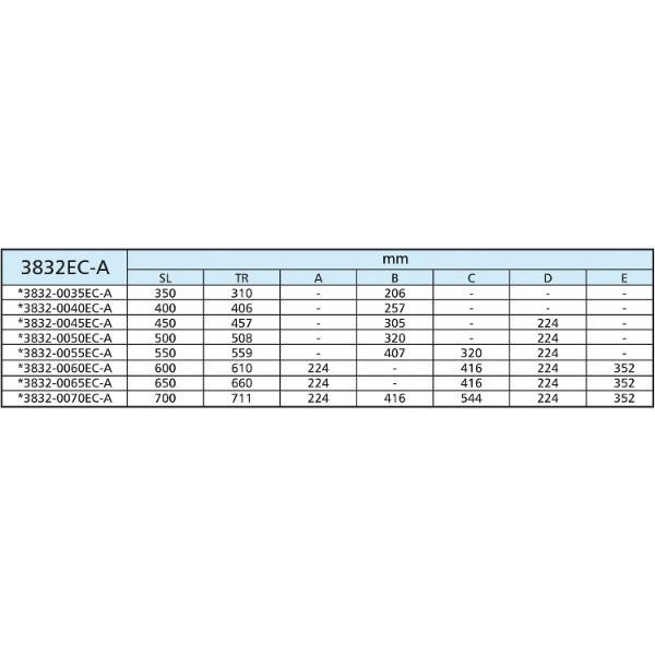 Accuride 3832EC Kugelkäfigführung - Vollauszug, Länge 550 mm, Stahl verzinkt