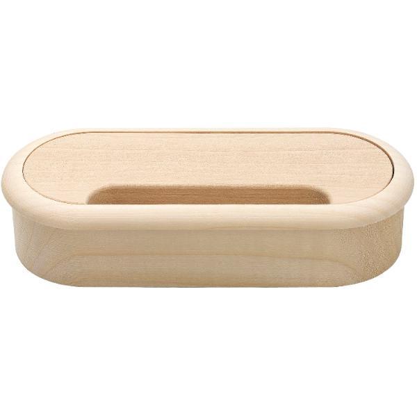 ninka Kabeldurchgang oval, Holz, 57 x 143 mm, Ahorn roh