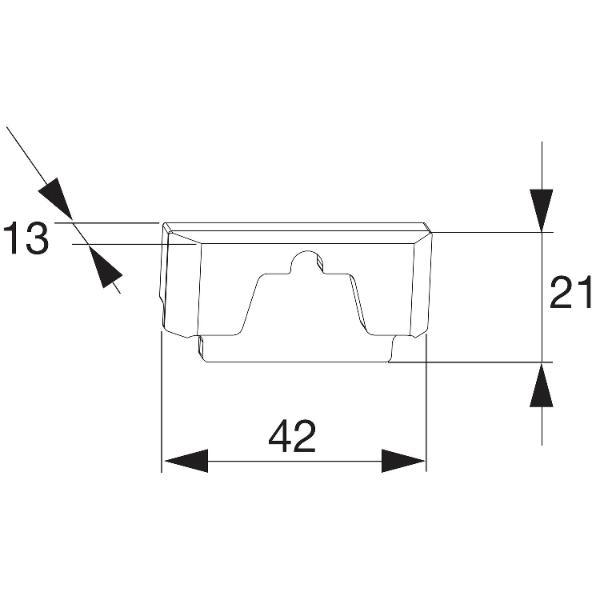 Maco #454858 Fiber-Therm Dichtungsstück für Laufschiene hoch, silber (454858)