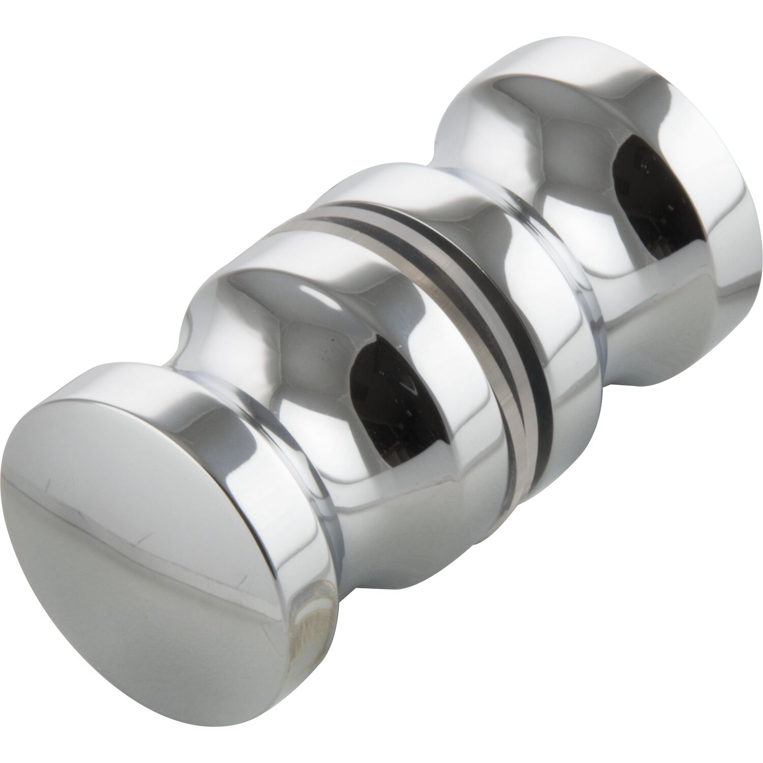 Steelbase Duschtürknopf KN-K2AL, 30 x 30 mm, Aluminium verchromt poliert