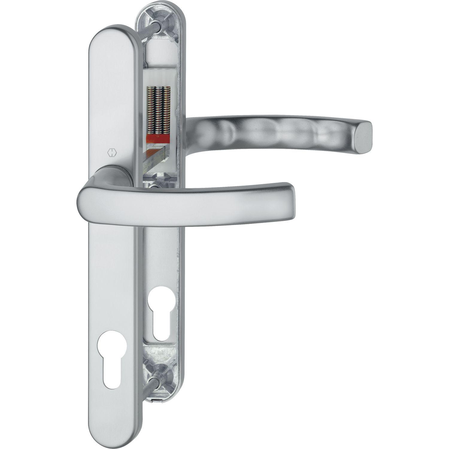 Hoppe Drückergarnitur LIÈGE - auf Schmalschild 30 mm, 72 - 82, silber eloxiert