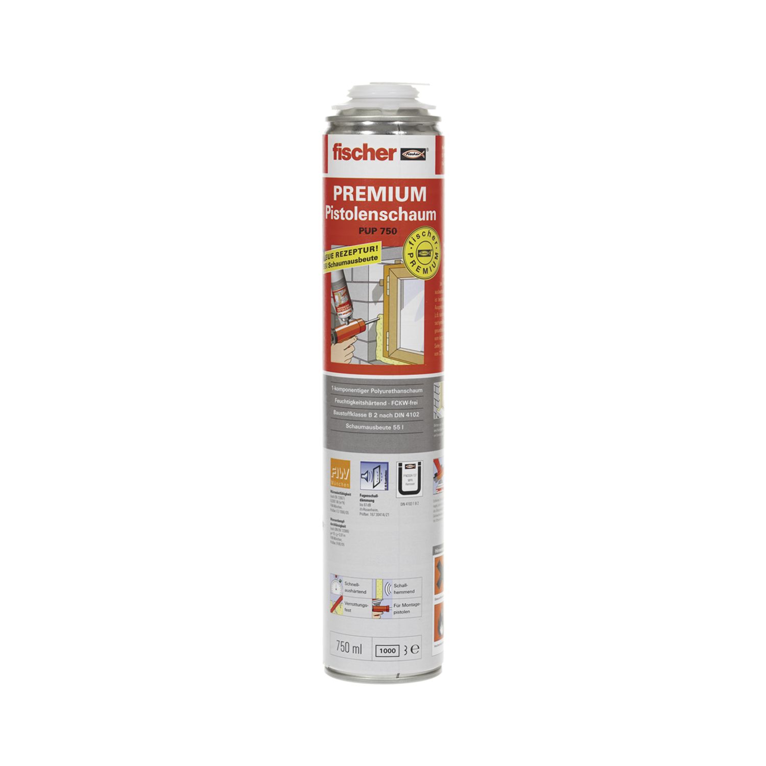 fischer 1 K-Pistolenschaum PUP 750 B3 Standard, - 41L Ausbeute
