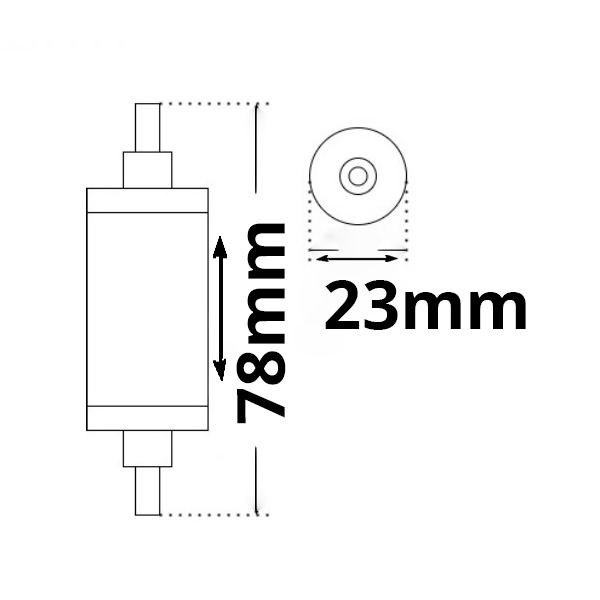 ISOLED R7s LED Stab SLIM 6W L: 78mm warmweiß dimmbar