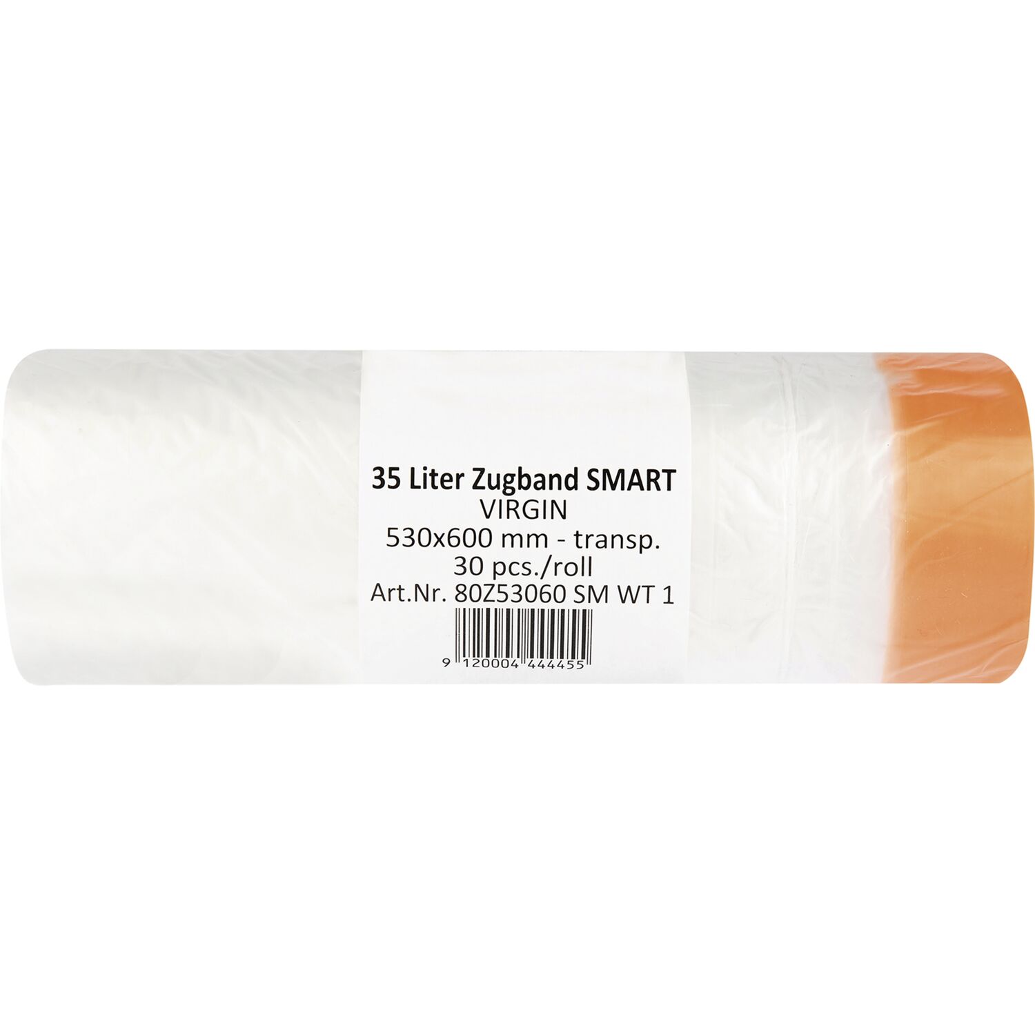 Müllsäcke mit Zugband 35 Liter 15 my 530 x 600 mm weiß