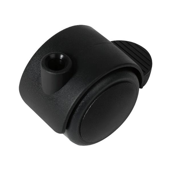 ninka Doppel-Lenkrolle Duo weich Kunststoff Feststeller 50 mm 50 kg schwarz