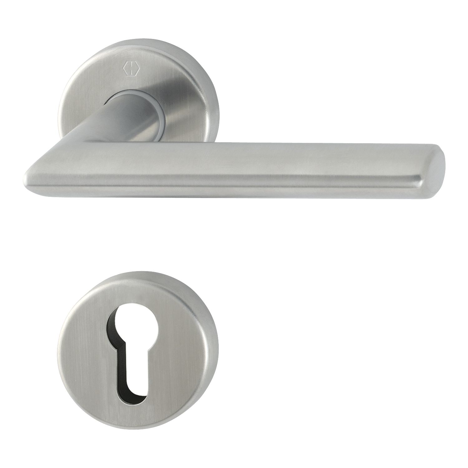 Hoppe FH-Drückergarnitur STOCKHOLM - auf Rosette PZ, 40 - 45, SST, Edelstahl matt