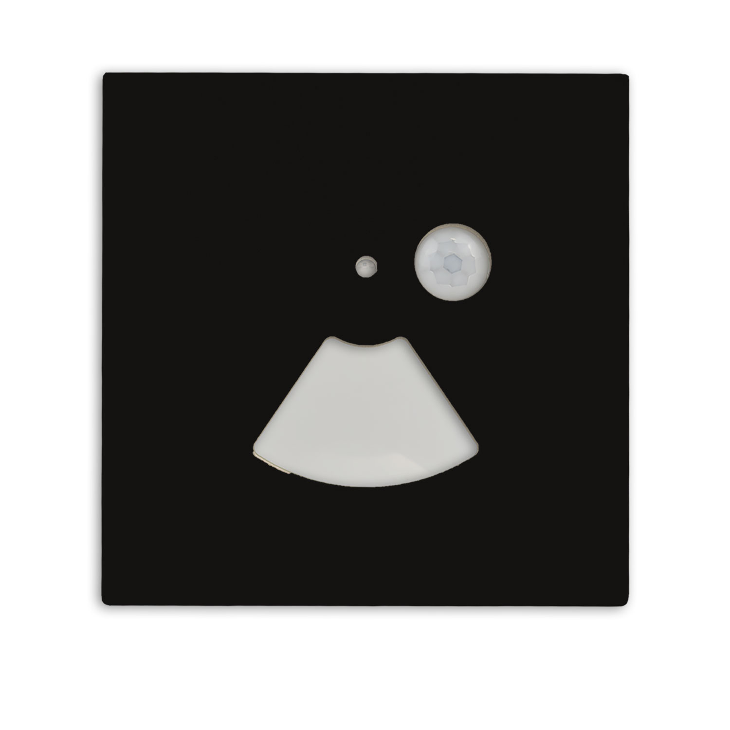 ISOLED Cover Aluminium eckig 2 schwarz für Wandeinbauleuchte Sys-Wall68 mit PIR Sensor