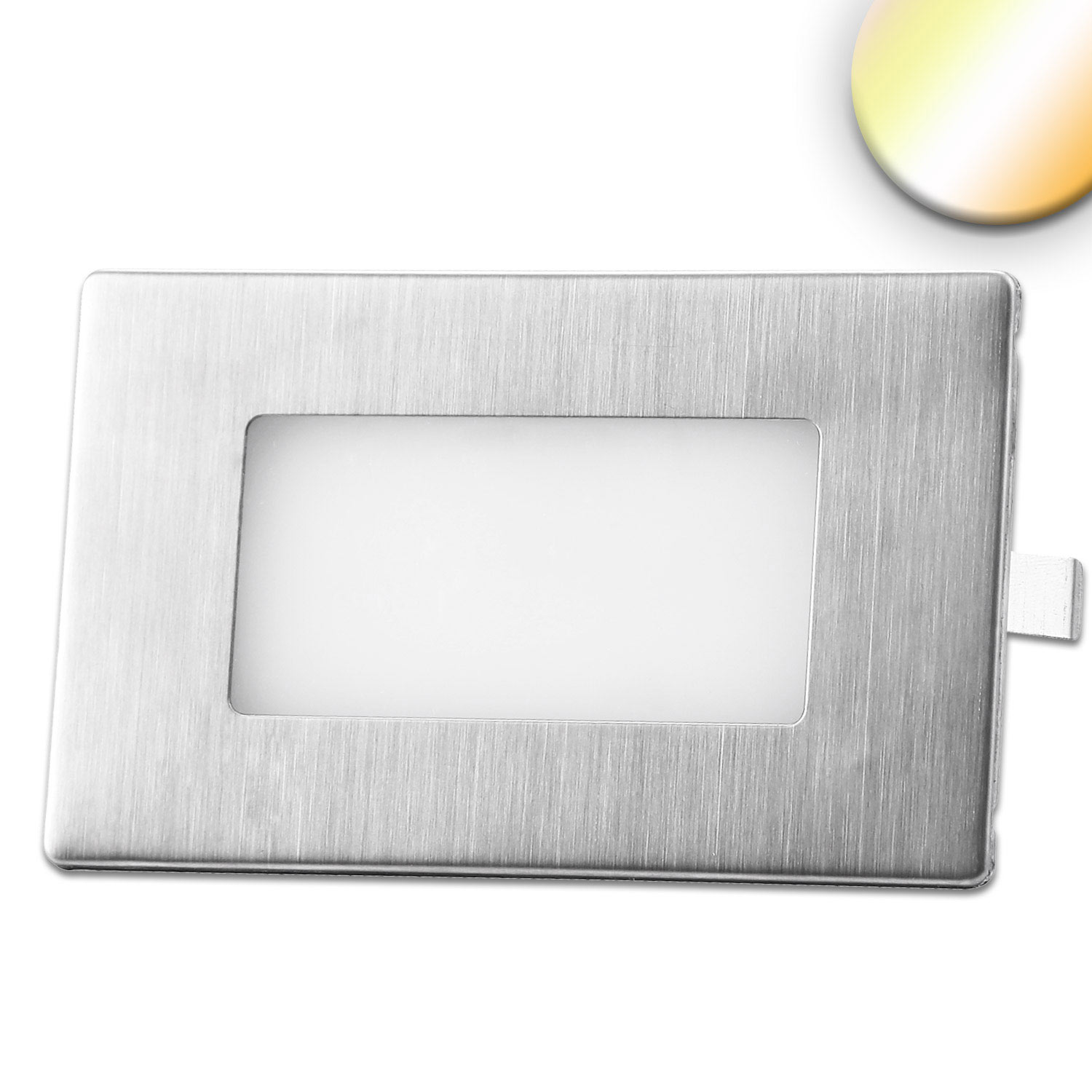ISOLED LED Wandeinbauleuchte eckig 2,5W IP65 ColorSwitch 3000|4000|6000K inkl. Einputzdose