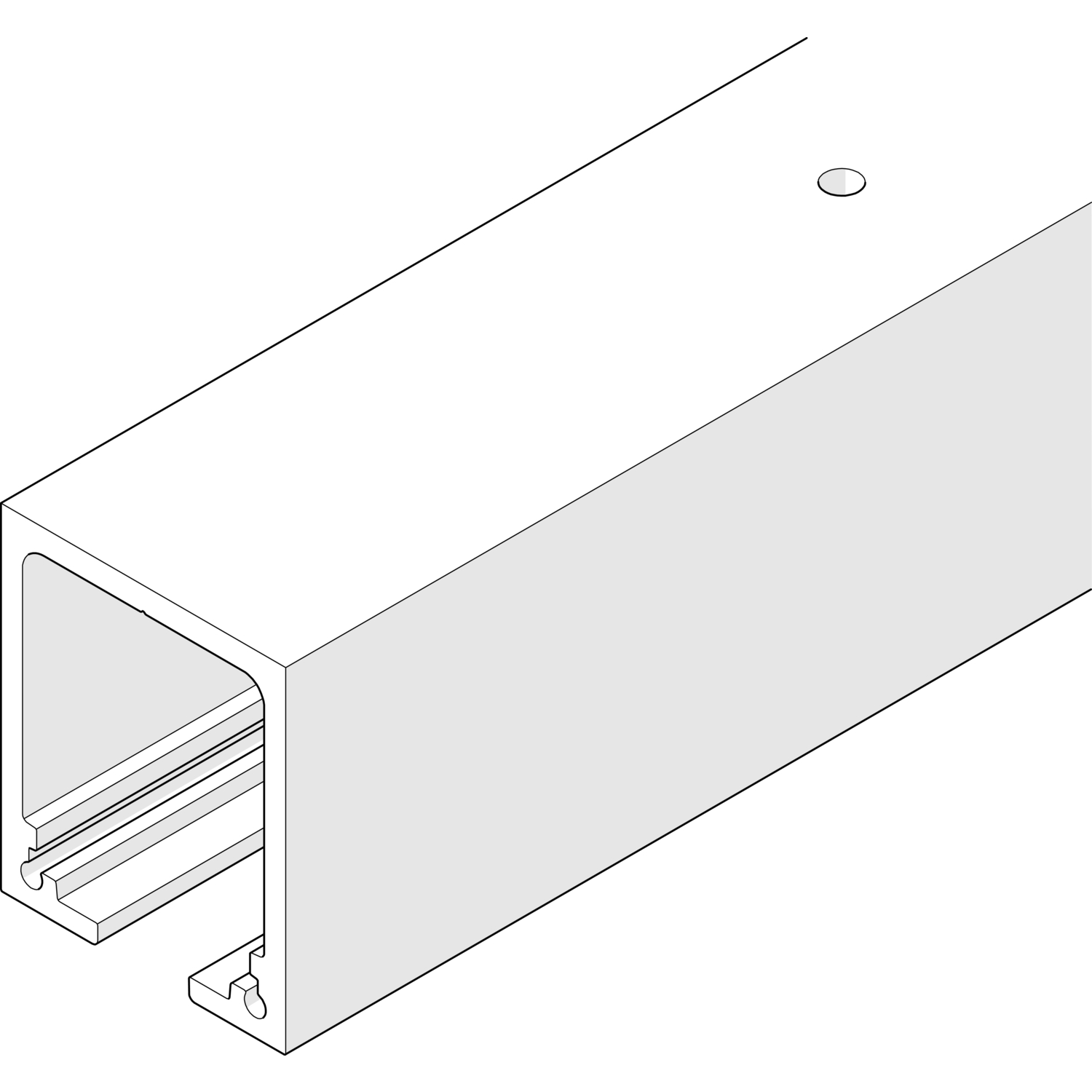 Hawa HAWA Junior 160 Laufschiene Deckenmontage L=3000 mm Aluminium farblos eloxiert