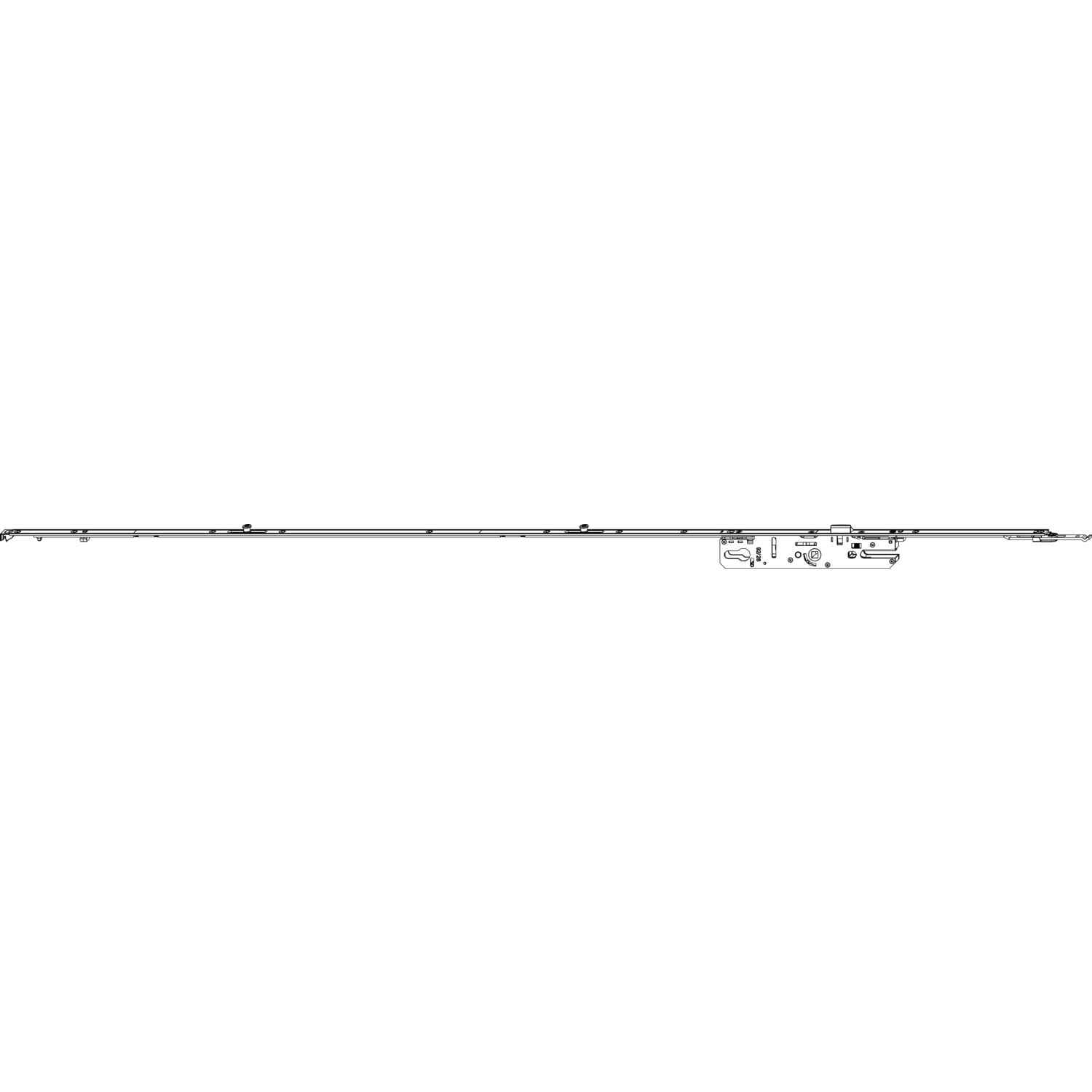Maco #203830 MACO MM Balkontürverschluss fix, PZ92, DM 40 mm, VK 8 mm, L=1347 mm (203830)