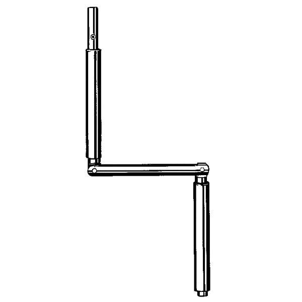 HAUTAU FL190 Knickkurbel, Aluminium silber eloxiert