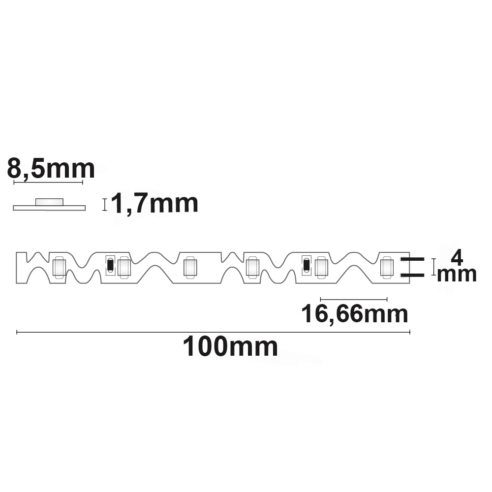 ISOLED LED CRI940 Flexband Curve 24V 12W IP20 4000K für Winkel und Ecken 5m Rolle 60 LED/m