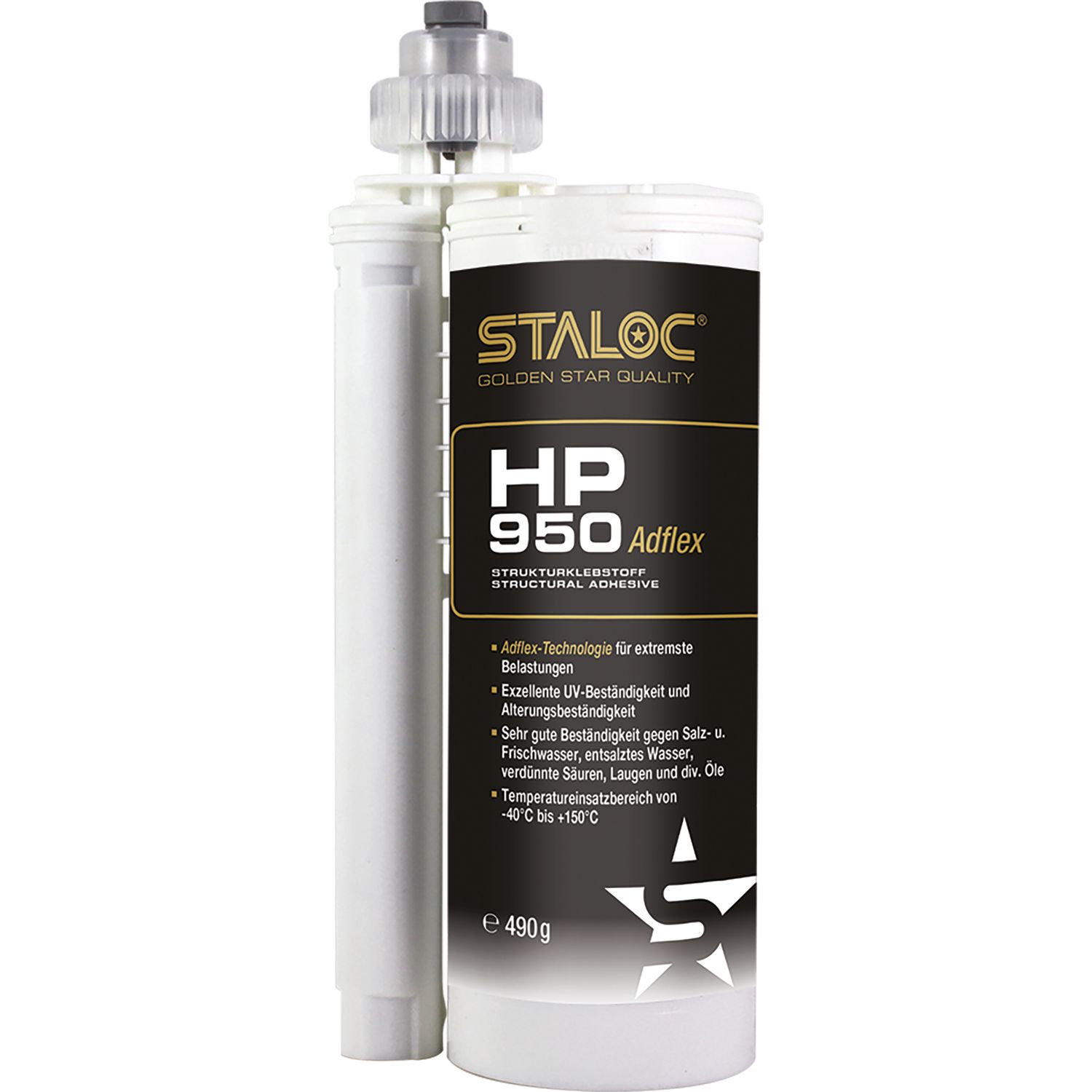STALOC HP-950 Strukturklebstoff 10: 1 490ml anthrazit ohne Mischer (490 ml)