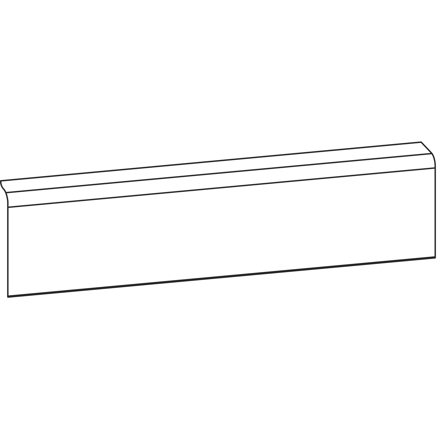 GU -966/150 Abdeckschiene unten P1607, weiß RAL 9016, L=1535 mm