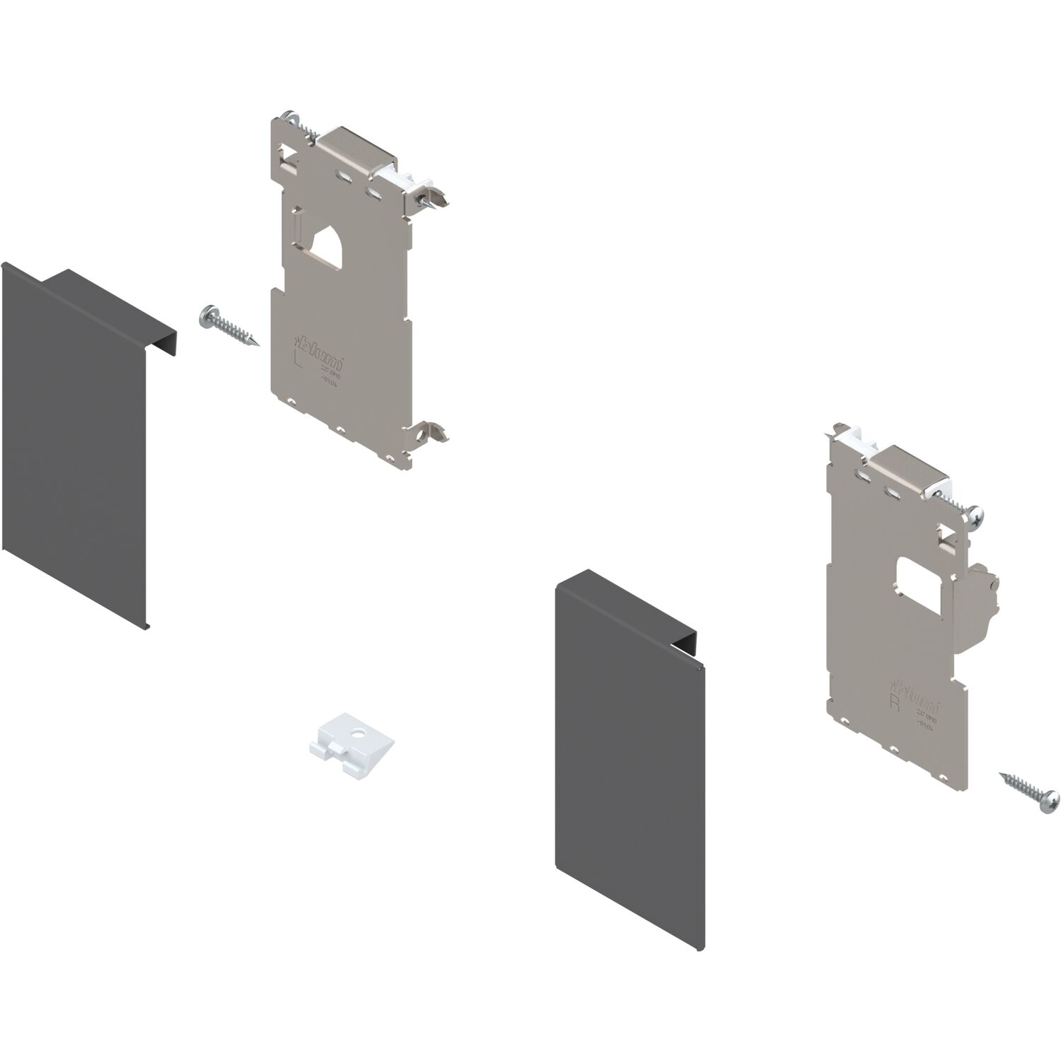 blum LEGRABOX Fronthalter Innenschubkasten Höhe M, Oriongrau-matt