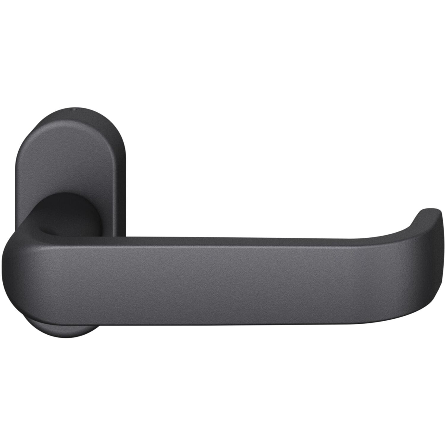 FSB FH-Rahmentürdrücker 09 1268 Standflügel ovale Rosette Aluminium schwarz