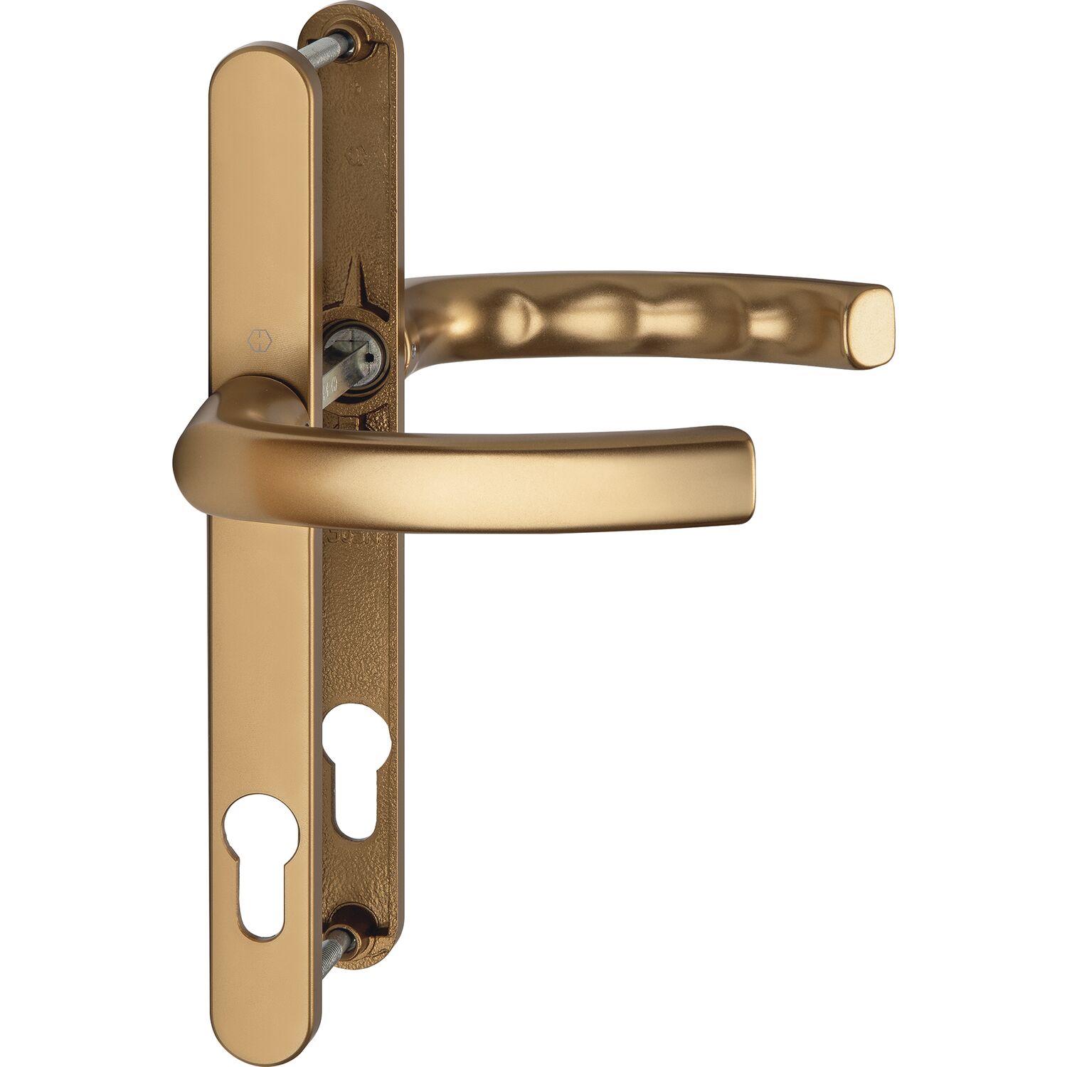 Hoppe Drückergarnitur LIÈGE - auf Schmalschild 24 mm, 67 - 72, bronze