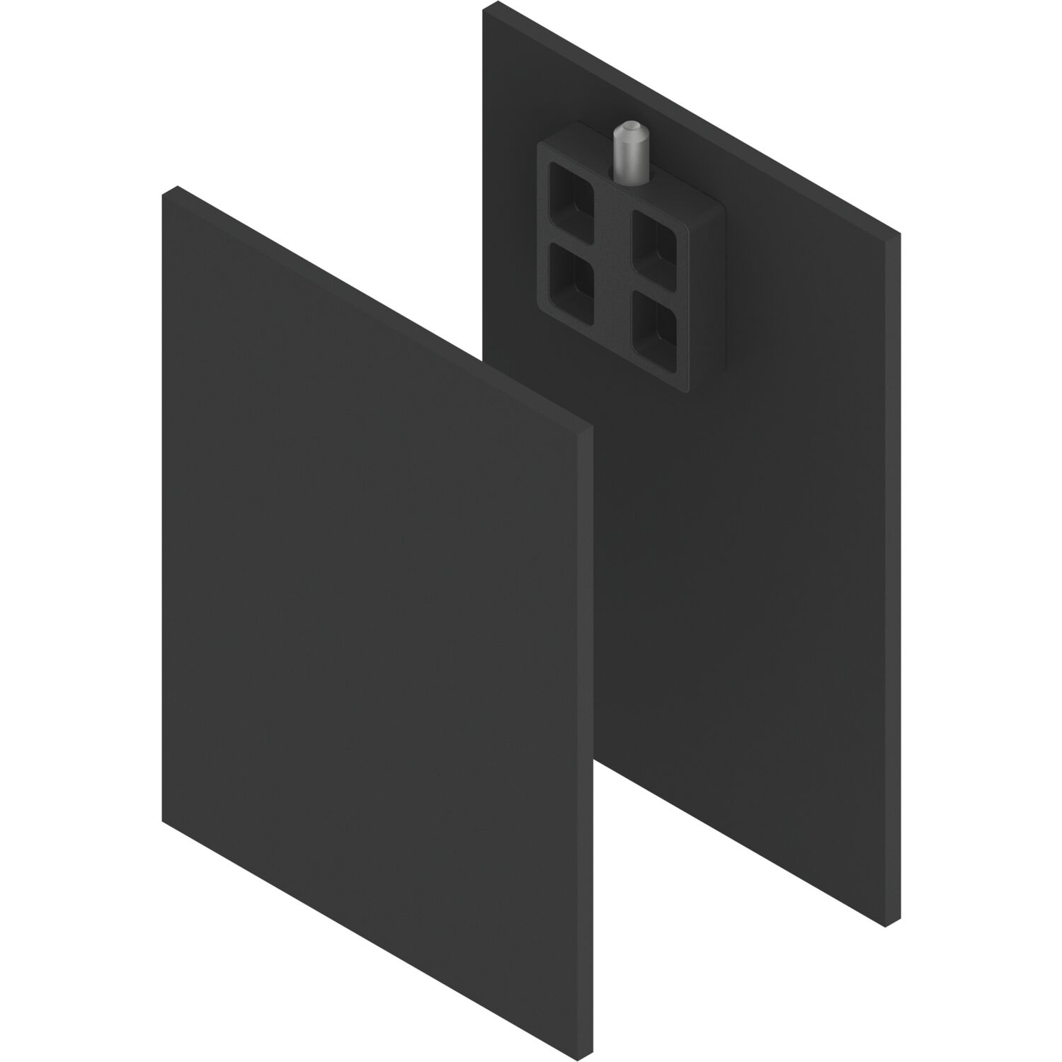 solido 100/HELM Abdeckkappen-Set Montageschiene/Abstand/Blende H/G schwarz matt
