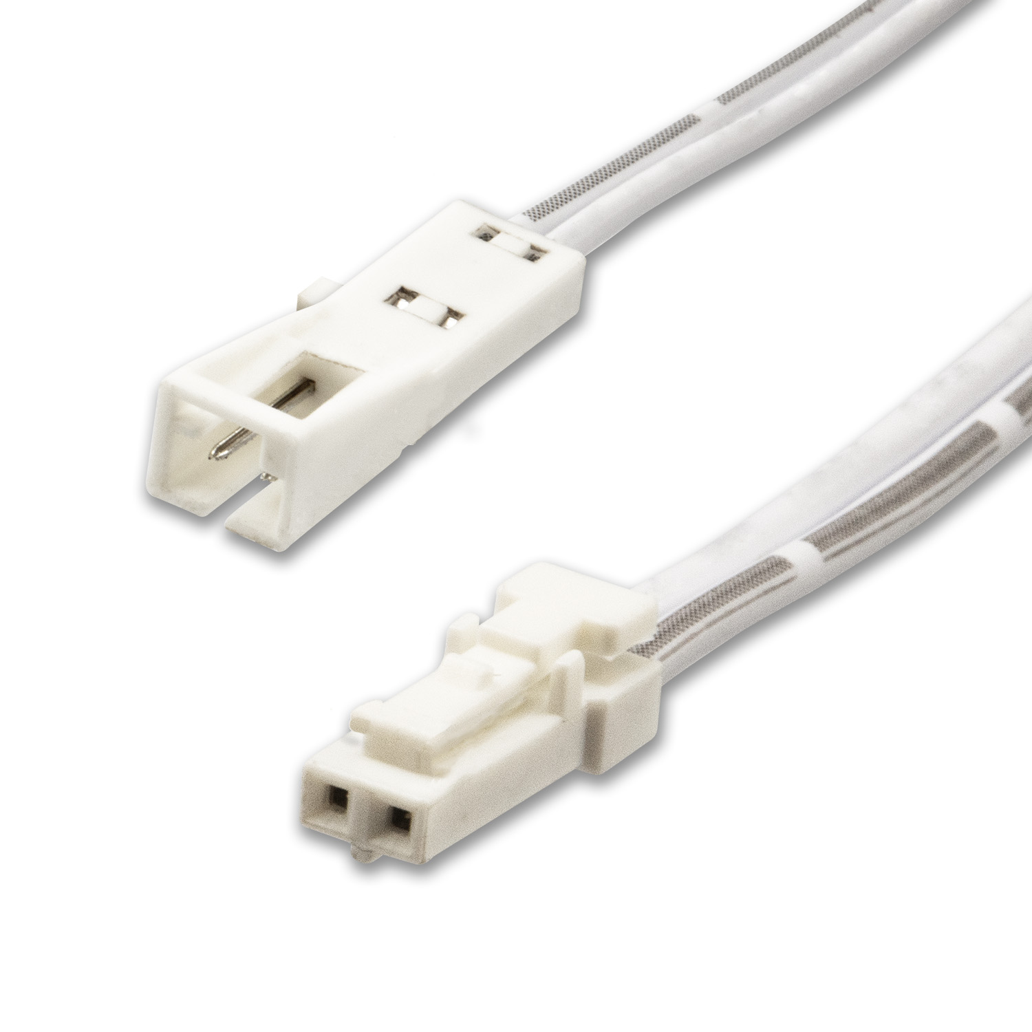 ISOLED MiniAMP Verlängerung male-female 100cm 2-polig weiß max. 3A