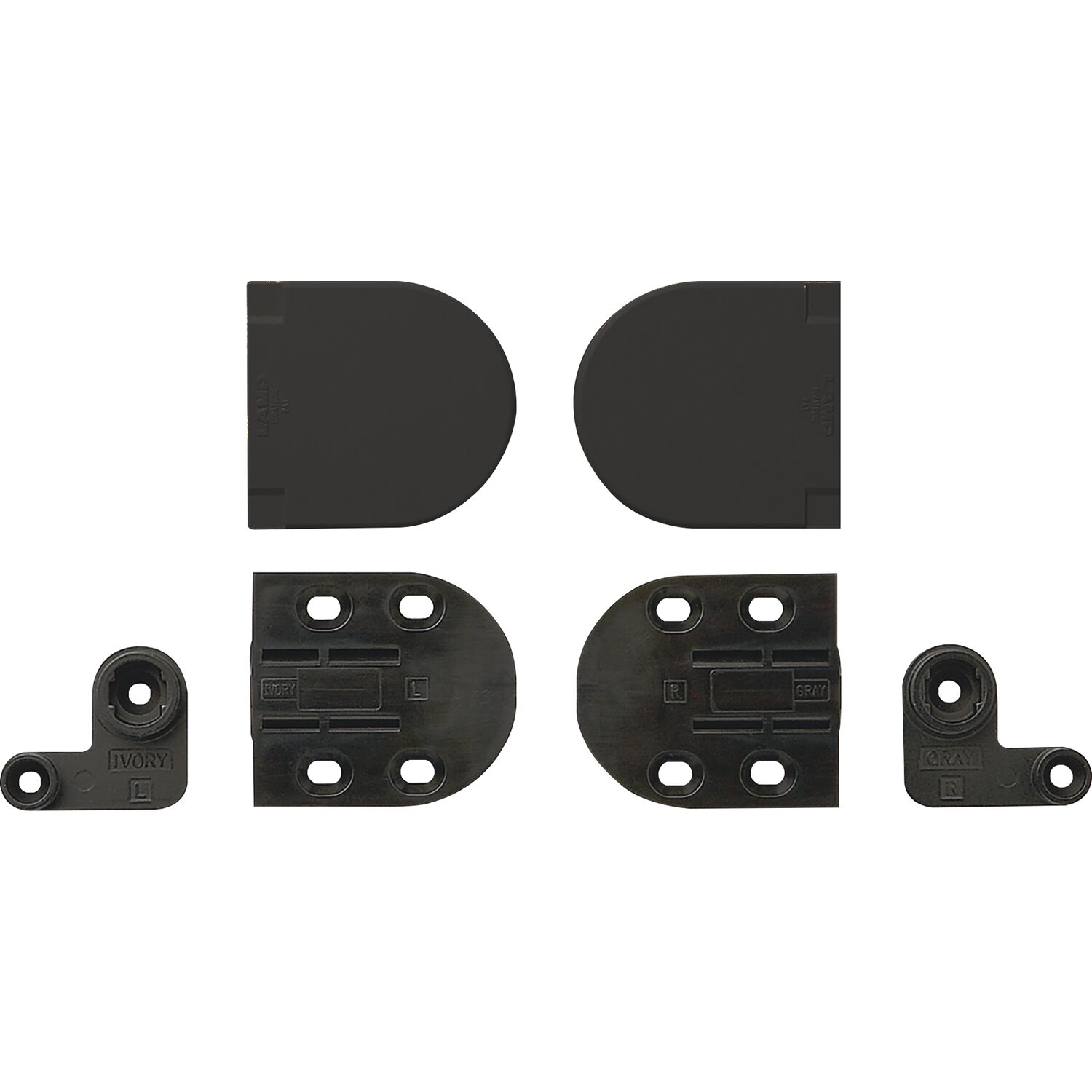 Lamp® Deckelscharnier HG-JHM16-50 klein Aluminium/Kunststoff schwarz