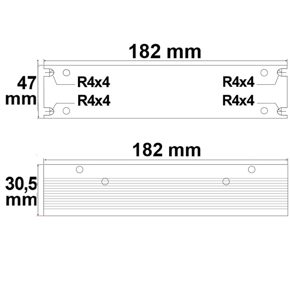 ISOLED LED Trafo 12V/DC 0-60W Gitter flach