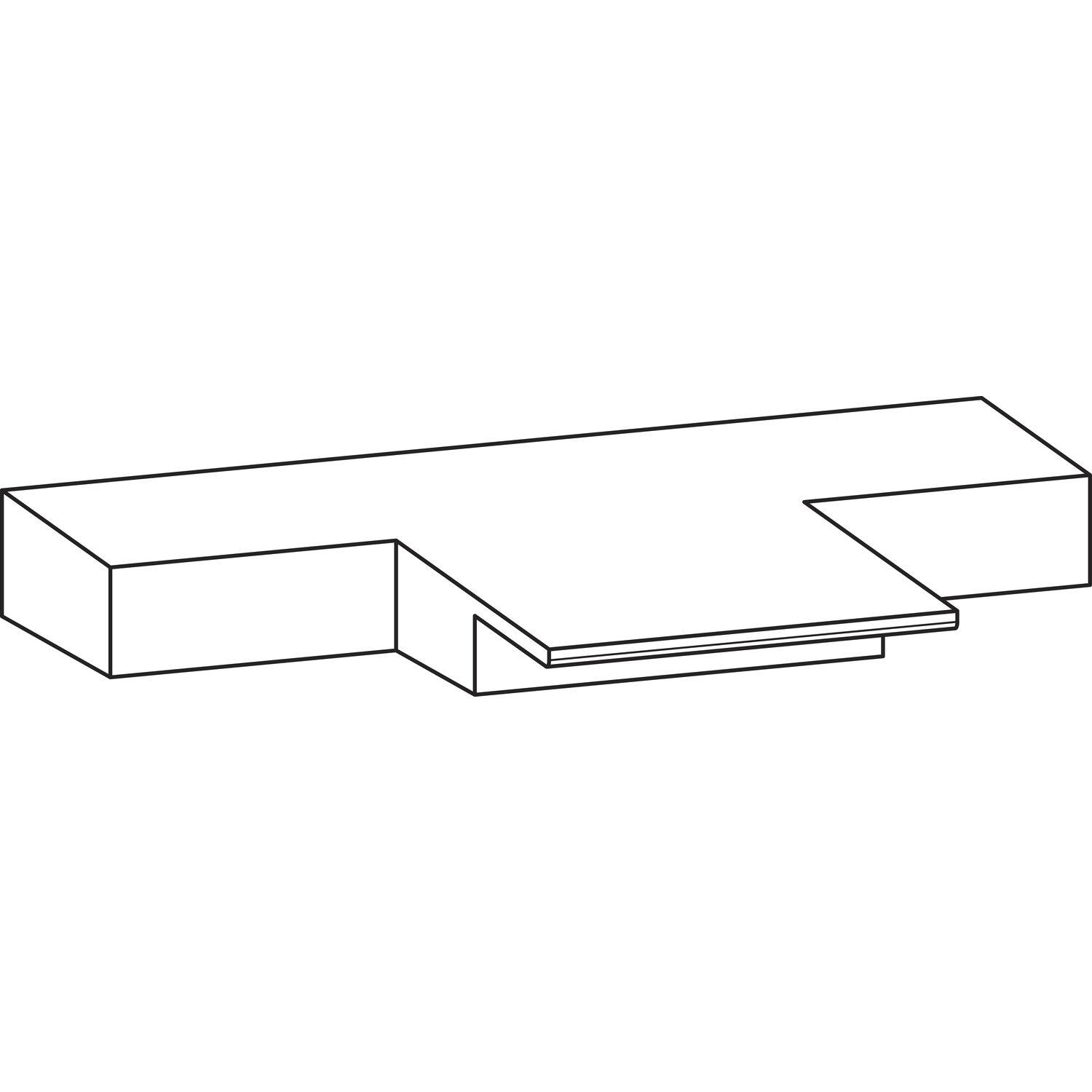 GU Thermostep Dichtplatte für Mittelstoß unten IV78, schwarz